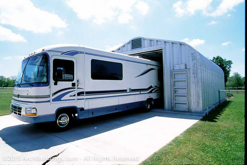 An Archbuildings.com RV Storage Building in use.